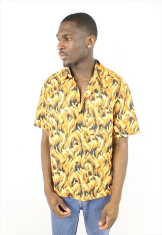 VINTAGE ABSTRACT 90'S PATTERNED SHIRT