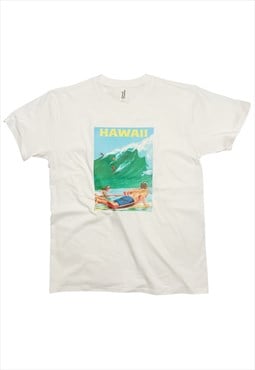 Hawaii Travel Poster T-Shirt Vintage Surfing Poster Art