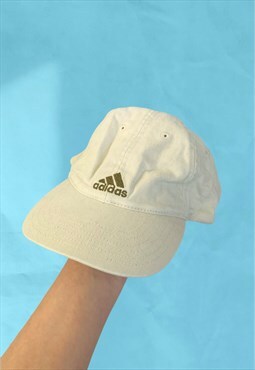 Vintage 90s Adidas Cap in Cream and Khaki
