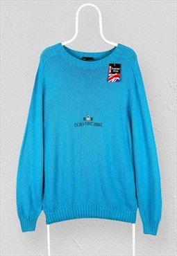 Vintage The Sweater Shop 019 Blue Jumper  90s Mens XL BNWT