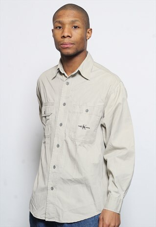 VINTAGE CALVIN KLEIN SHIRT BEIGE