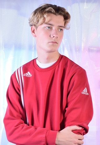 VINTAGE ADIDAS RED SWEATSHIRT