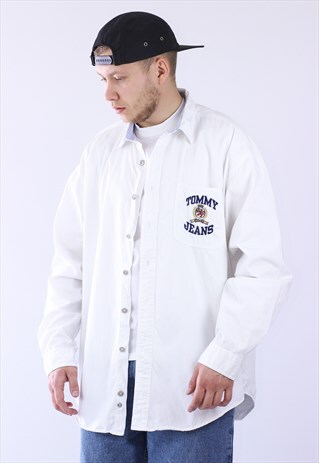MENS TOMMY HILFIGER BIG LOGO LONG SLEEVE SHIRT