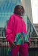 GRAPHIC PRINT Y2K RAVE HOODIE WITH BACK PATCH 