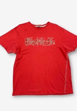 Y2k bench oriental graphic t-shirt red large BV20782