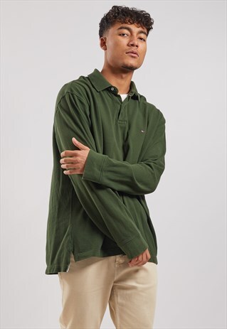 VINTAGE TOMMY HILFIGER LONG SLEEVE POLO TOP