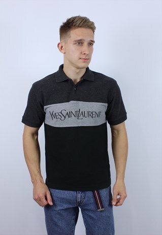 YVES SAINT LAURENT POLO SHIRT MEN BIG LOGO