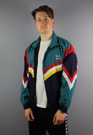 VINTAGE LOT SPORTS FESTIVAL WINDBREAKER IN NAVY WITH ZIP POC