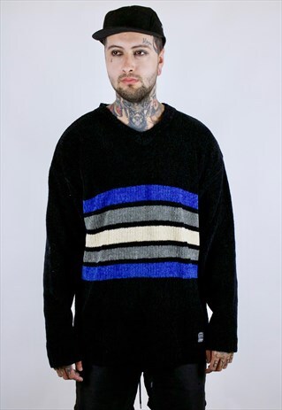 VINTAGE 80'S VERSACE CHENILLE KNIT JUMPER