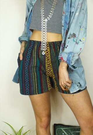FAIRTRADE PINK & ORANGE WOVEN SHORTS