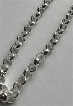 20inch Bold and RuggedSterling Silver Round Belcher chain 