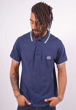 VINTAGE AVIREX POLO SHIRT NAVY BLUE