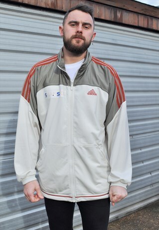 VINTAGE 90'S ADIDAS SKANSKA LOGO TRACK JACKET
