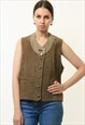  AUSTRIAN TRADITIONAL LEATHER DIRNDL SLEEVELESS VEST 4716
