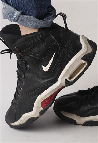 NIKE AIR ALONZO HI TOP TRAINERS UK 12 . US 13, 1990'S (82C)