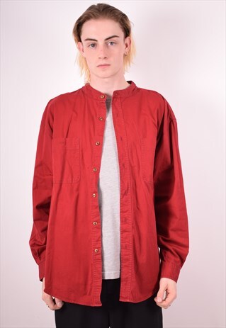 MENS VINTAGE SHIRT XXL RED 90S