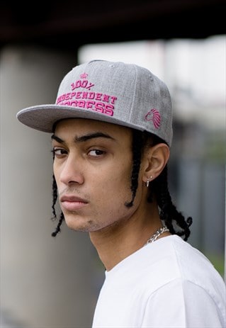 PROGRESS PINCH PANEL SNAPBACK CAP IN GREY