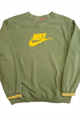  Vintage Nike sweatshirt spellout 90s Green yellow