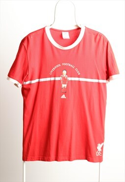 Vintage Adidas Liverpool FC Crewneck Logo T-shirt Red