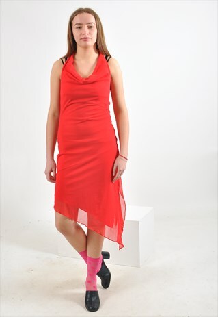 VINTAGE 90'S MAXI DRESS IN RED