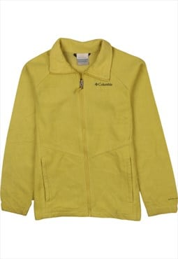 Vintage 90's Columbia Fleece Jumper Full Zip Up Yellow Large