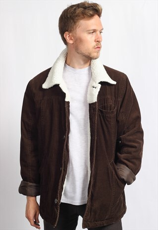 VINTAGE FLEECE LINED CORDUROY JACKET