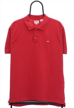 Vintage Levis Dark Red Polo Shirt Mens