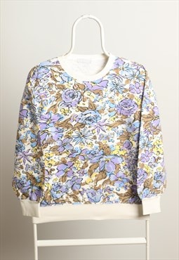Vintage Crewneck Floral Sweatshirt Size L