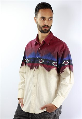 WRANGLER VINTAGE SHIRT WRANGLER NATIVE AMERICAN