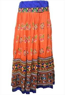 Vintage Orange Skirt - L