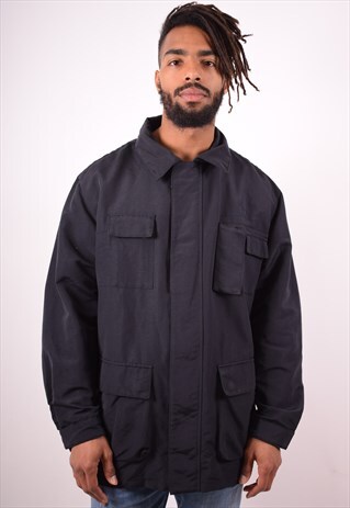 SERGIO TACCHINI MENS VINTAGE JACKET XL NAVY BLUE 90S