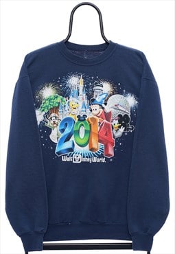 Retro Walt Disney World Graphic Navy Sweatshirt Womens