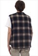 VINTAGE LEVIS VEST GILET SHERPA WOOL CHECKED 90S
