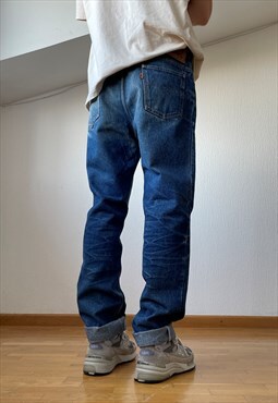Vintage LEVIS Jeans Denim Pants 80s Orange Tab / Wash Blue 