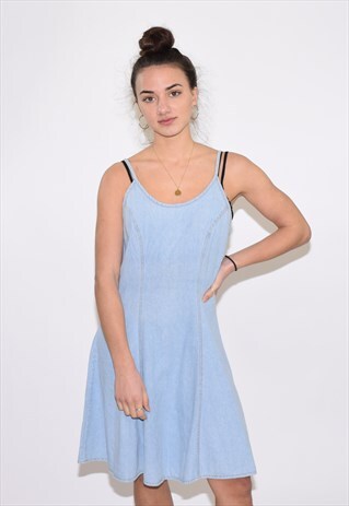VINTAGE BLUE 90S DENIM DRESS