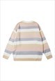 NO WAR SWEATER STRIPED FLUFFY KNITWEAR JUMPER IN CREAM