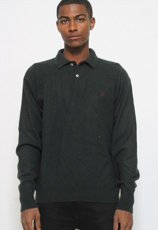 VINTAGE RALPH LAUREN WOOL COLLARED SWEATSHIRT