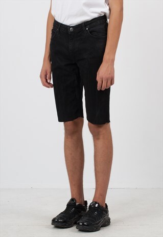 VINTAGE RETRO BLACK LEE MINI DENIM SHORTS