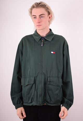 TOMMY HILFIGER MENS VINTAGE HARRINGTON JACKET MEDIUM 90S