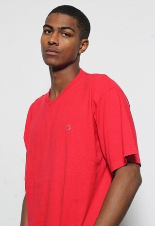 VINTAGE CHAMPION T-SHIRT RED
