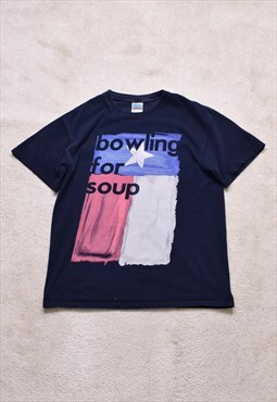 Vintage 00s Gildan Bowling for Soup Black Print T Shirt