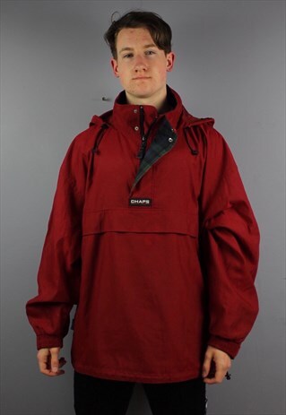 VINTAGE CHAPS RALPH LAUREN FESTIVAL 1/4 ZIP WINDBREAKER JACK