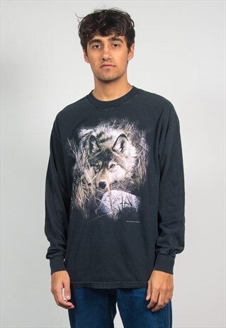 VINTAGE WOLF LONG SLEEVE T-SHIRT