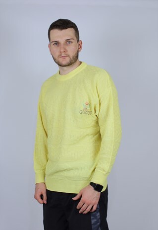 GUCCI RARE SWEATSHIRT MEN RARE YELLOW