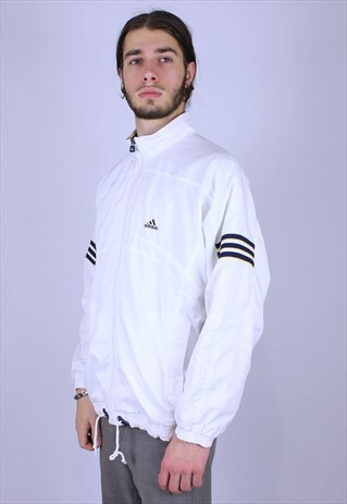 ADIDAS VINTAGE JACKET WHITE MEN RARE WINDRUNER
