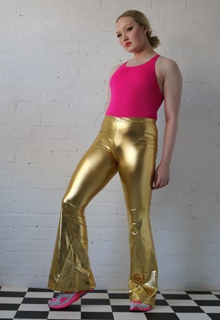 METALLIC FESTIVAL FLARES IN GOLD