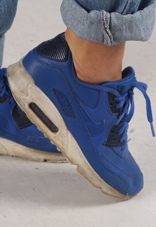 NIKE AIR MAX TRAINERS UK 6 , US 6.5Y EU 39 BLUE (JDDA)