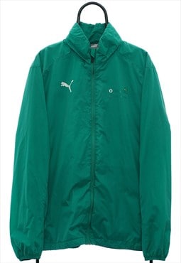 Vintage Puma Green Windbreaker Jacket Mens