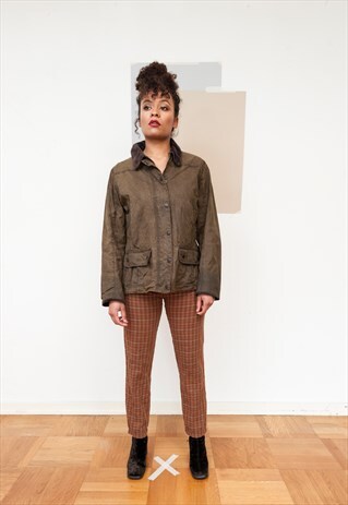 BARBOUR MOORLAND WAX JACKET WITH BROWN CORDUROY COLAR (1135)