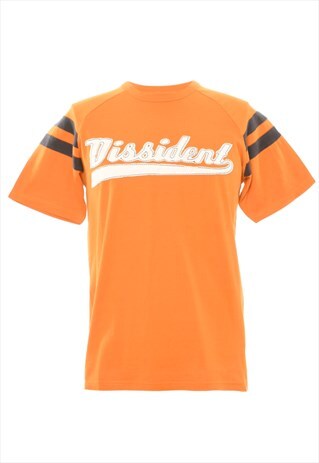 VINTAGE ORANGE PRINTED T-SHIRT - M